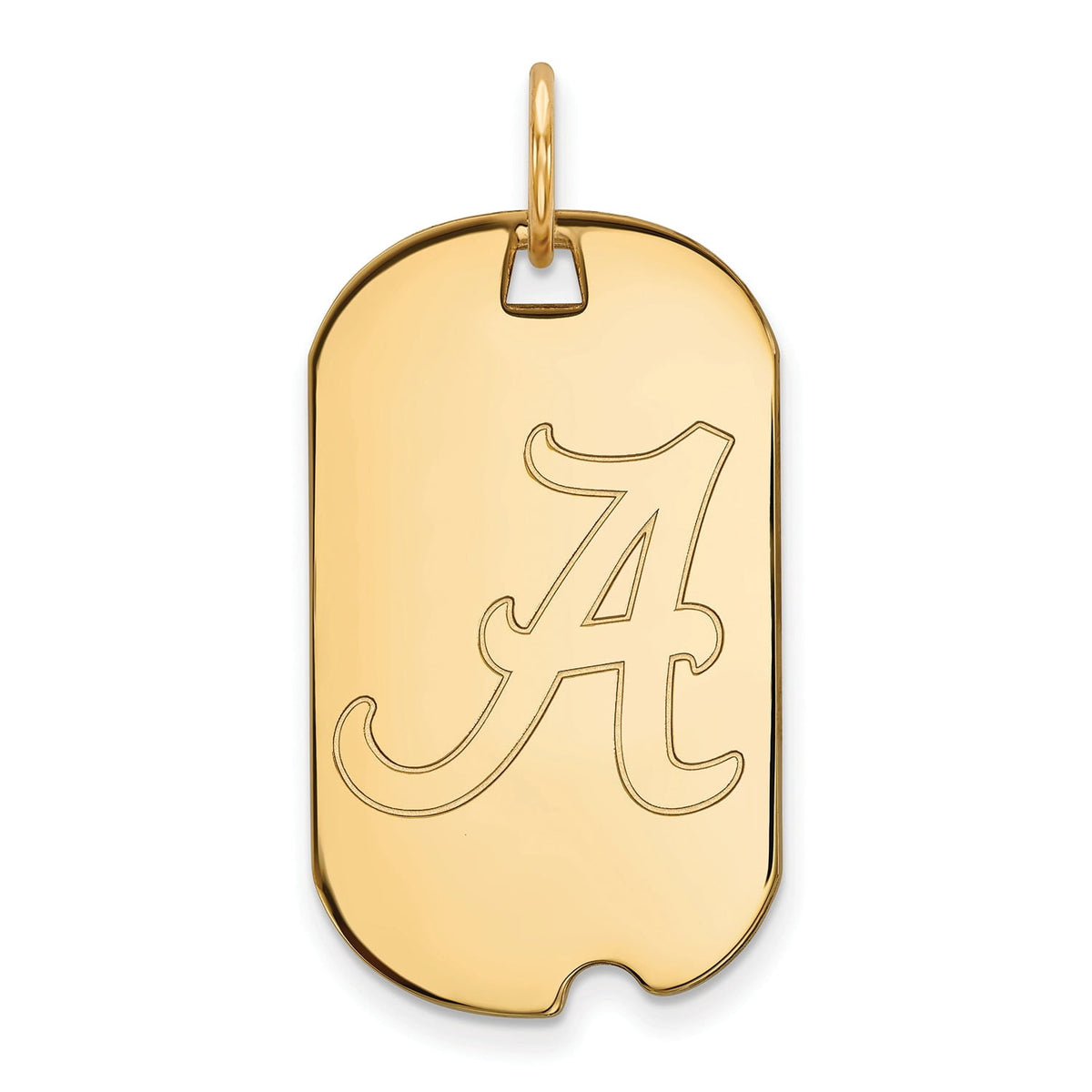 Women's Alabama Crimson Tide Gold Plated Small Dog Tag