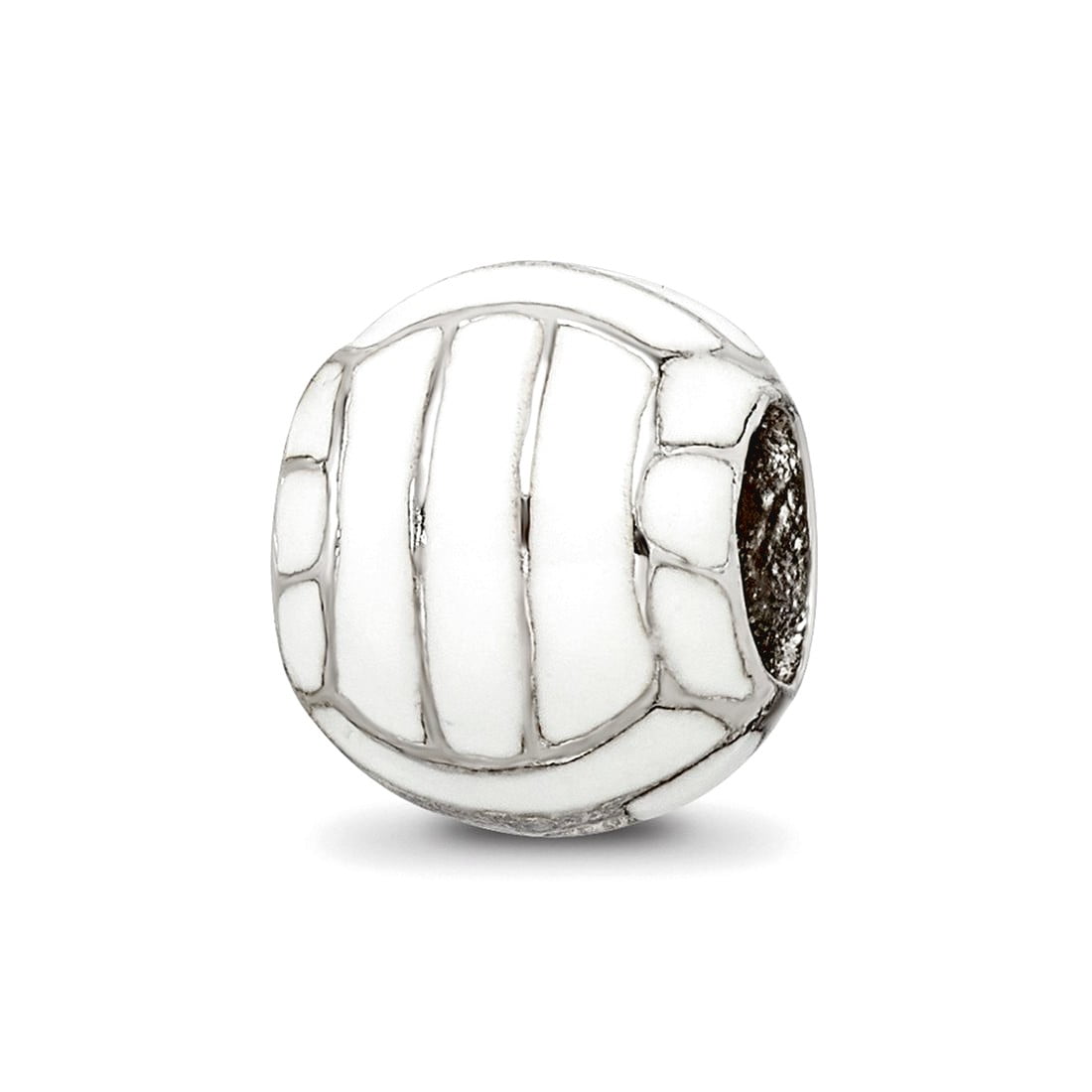 Sterling Silver Reflections Enameled Volleyball Bead