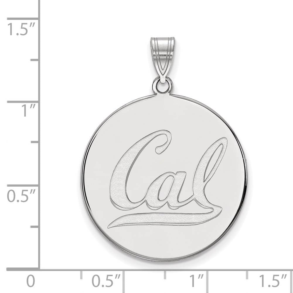 LogoArt SS046UCB Sterling Silver University of California Berkeley Extra Large Disc Pendant