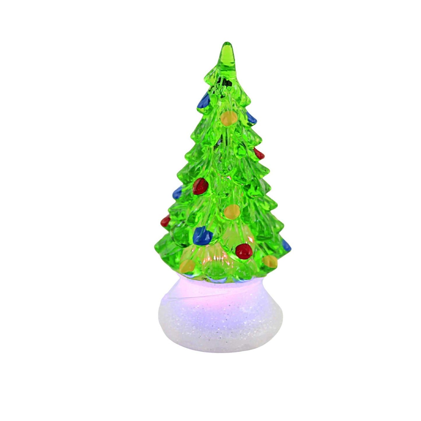 LED Lighted Green Plastic Christmas Tree