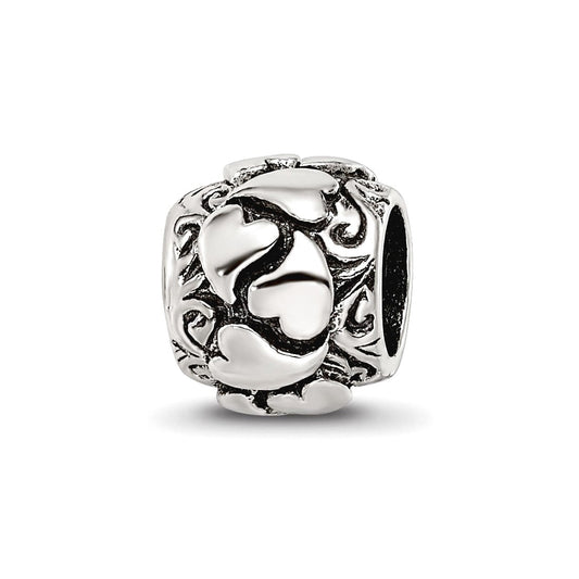 Sterling Silver Reflections Hearts Bead