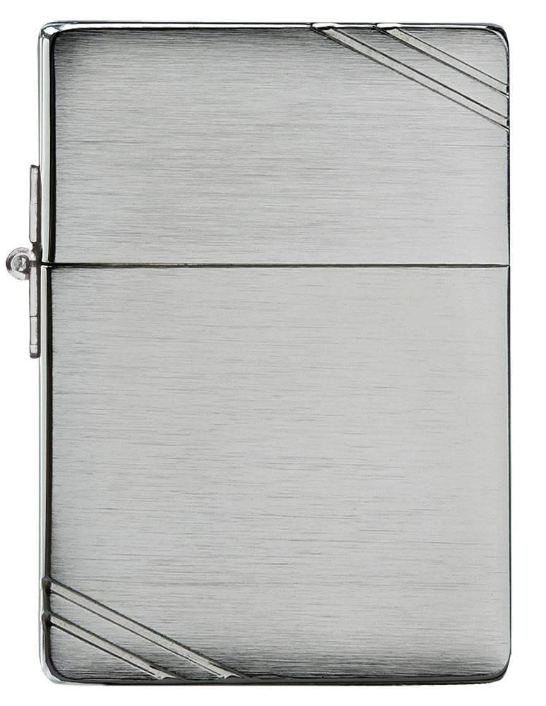 Zippo 1935 Replica with Slashes Brushed Chrome Pocket Lighter