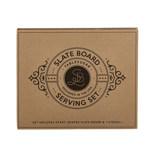 Santa Barbara Design Studio Table Sugar Cardboard Box Gift Set, 2-Pieces, Slate board Serveware