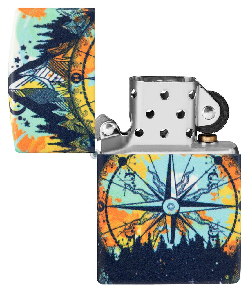 Zippo Compass Mountain Design 540 Color Glow-in-the-Dark Pocket Lighter