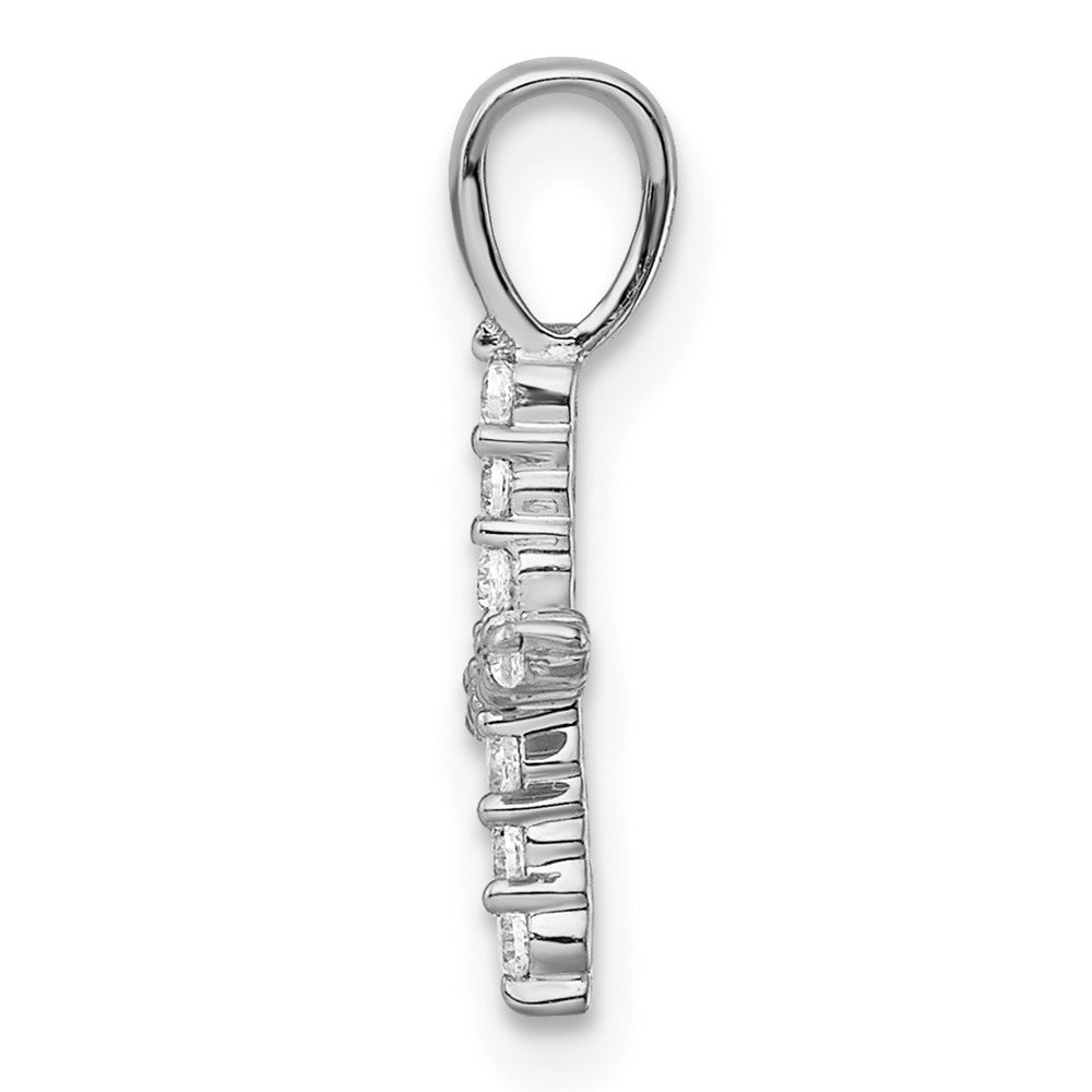 14k White Gold 1/8 carat Lab Grown Diamond VS/SI+ G+ Letter X Initial Pendant