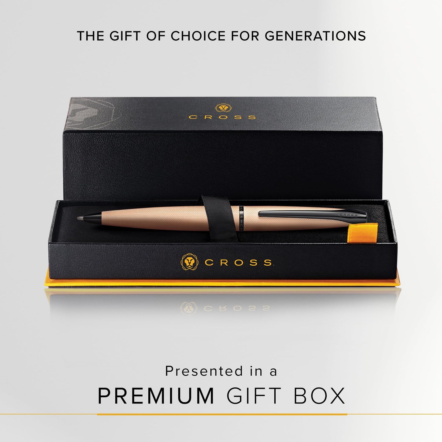 Cross ATX Refillable Ballpoint Pen, Medium Ballpen, Includes Premium Gift Box - Rose Gold
