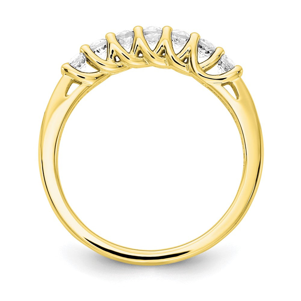 10k Yellow Gold White Topaz & Diamond Ring