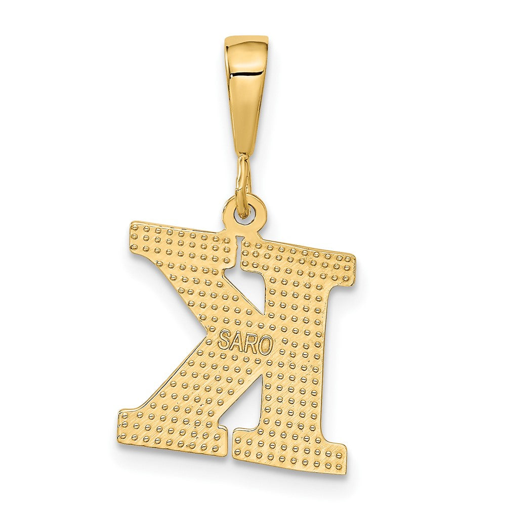10KY Initial K Pendant