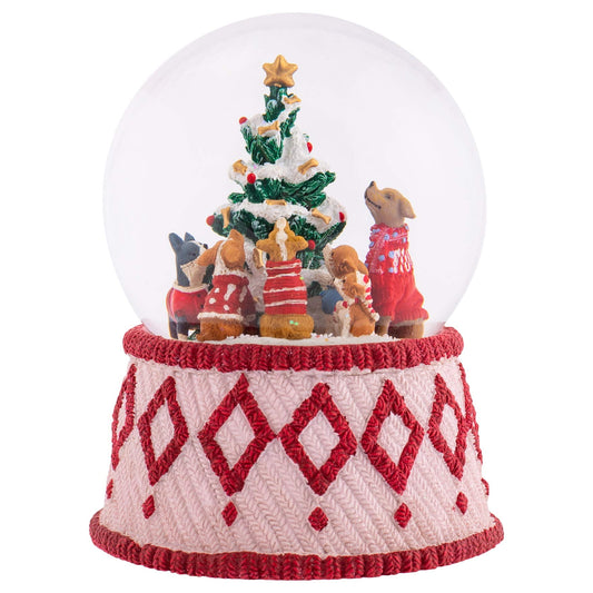 Roman 6 Inches Musical Dogs Around The Tree Dome