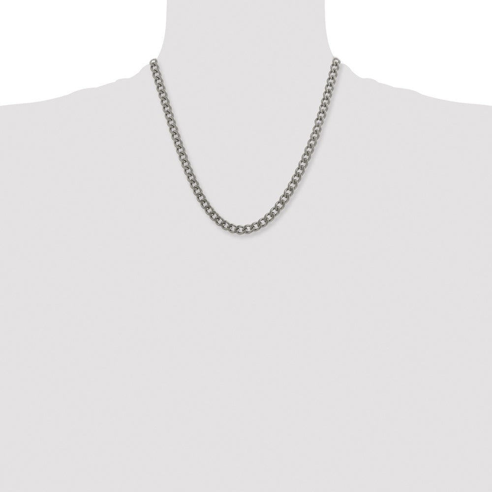 Titanium Polished 7.5mm 20in Curb Chain