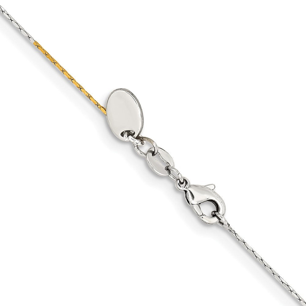 White & Yellow Rhodium over Brass 0.85mm Fancy Chain