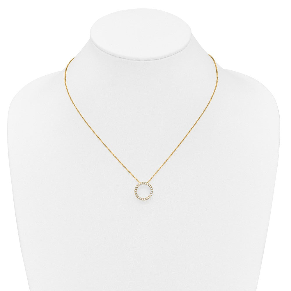 True Origin 14k 1/2 carat Lab Grown Diamond VS DEF 18 inch Eternity Pendant Necklace