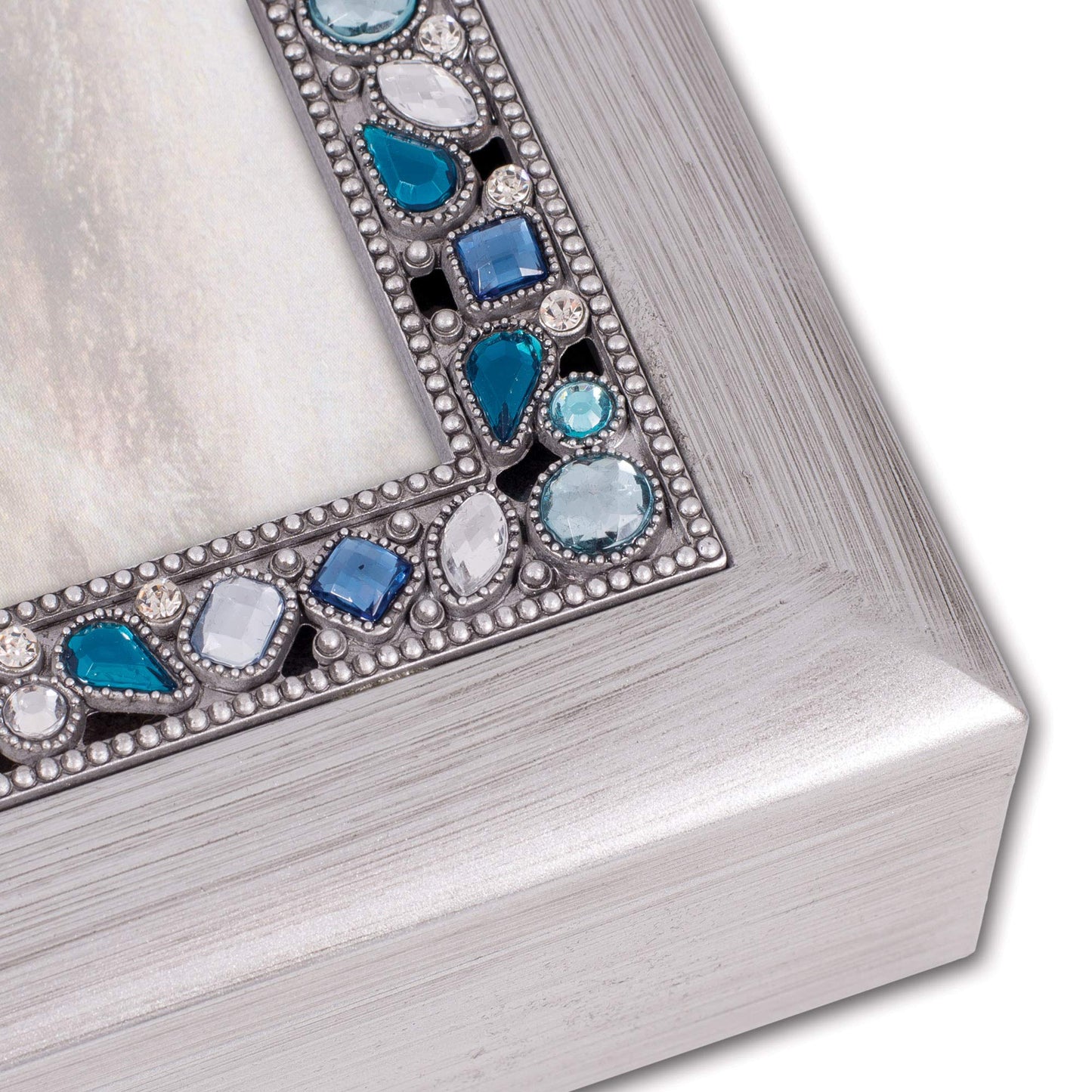 Silver-tone Resin Moon and Back Jeweled Music Box (Plays You Light Up My Life) QGM18626