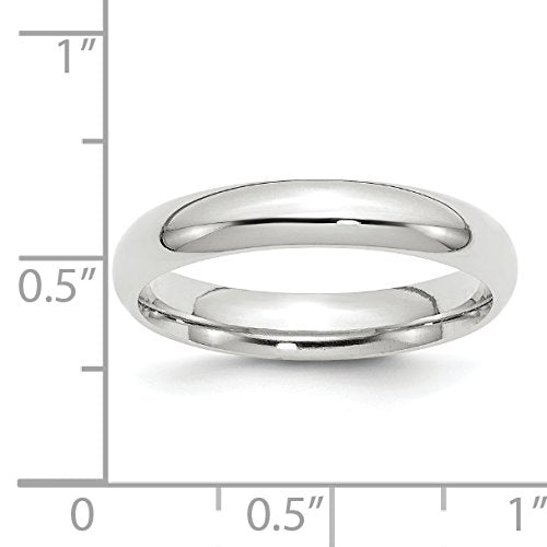 10k White Gold 4mm Standard Weight Comfort Fit Wedding Band Size 11