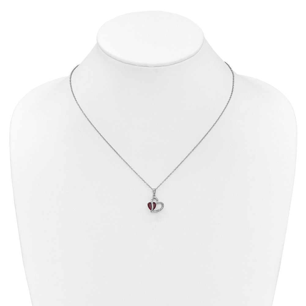 SS Created Ruby & Diamond Pend