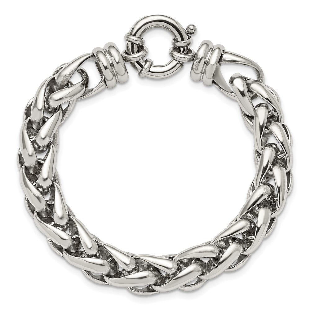 Stainless Steel Polished Fancy Link 8in Bracelet 8 inches