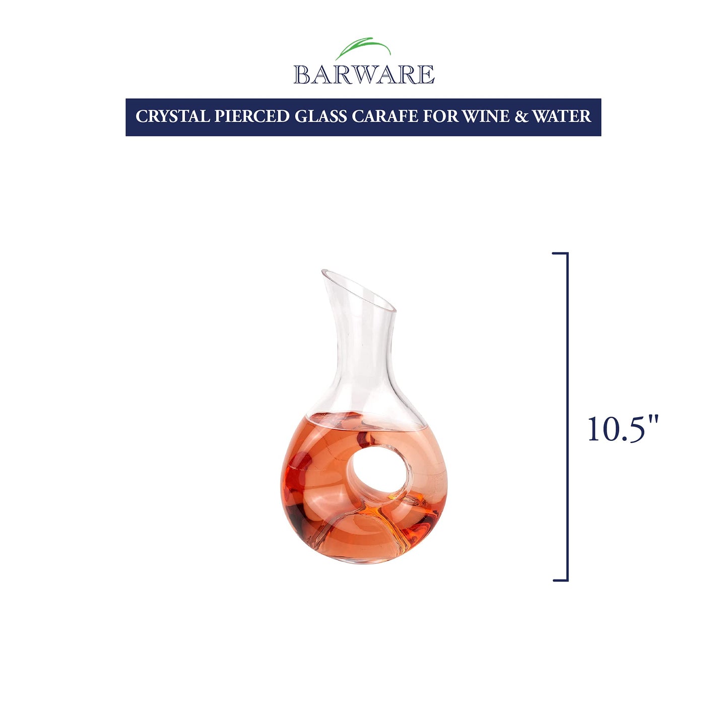 Badash Handcrafted Lead-free Crystal 36 ounce Eternity Carafe