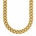 Stainless Steel Polished Yellow IP 16 + 2.5in Round Curb Link Necklace