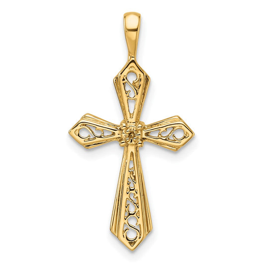 10K Passion Cross Pendant Mounting
