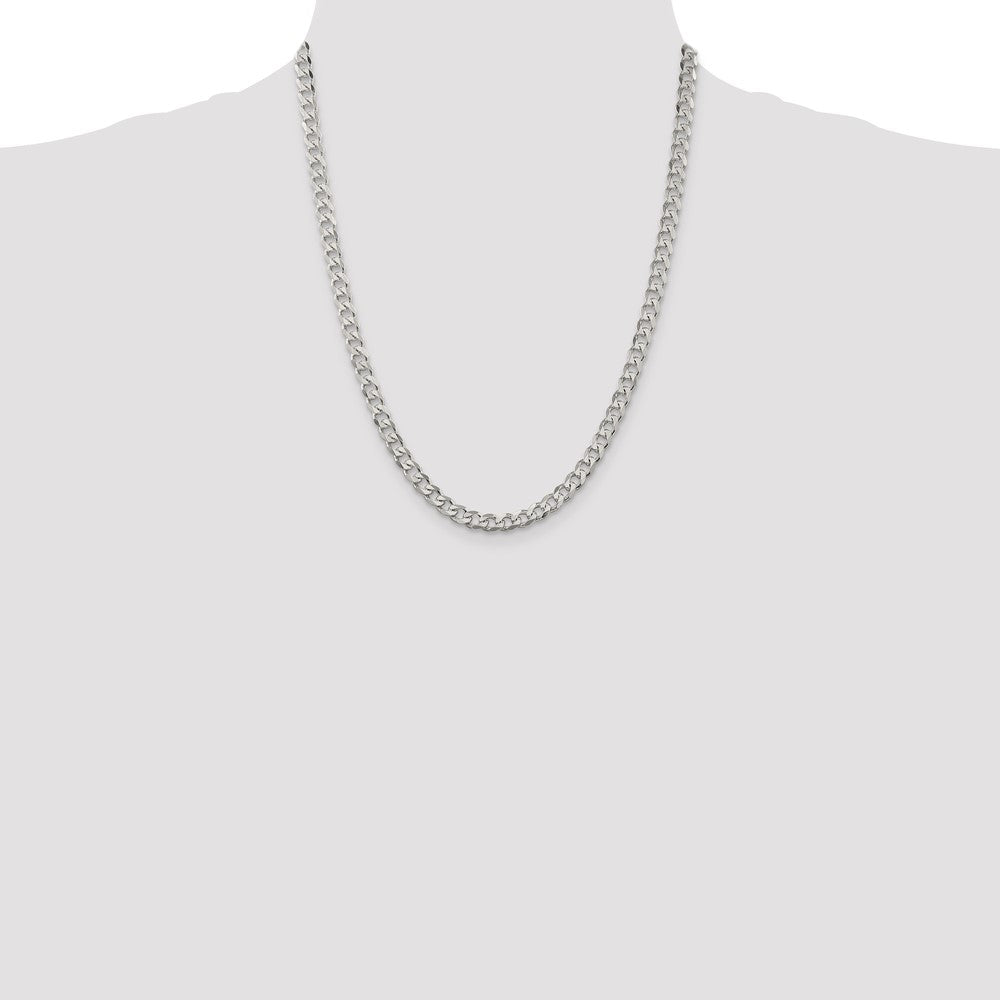 Sterling Silver 5.7mm Curb Chain 22 Inches