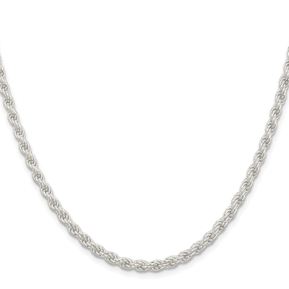 Sterling Silver 4.5mm Solid Rope Chain 24 Inches