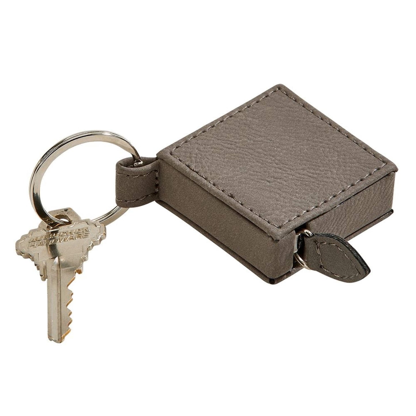 Creative Gifts International 002337 Leatherette Tape Measure Key Chain, Grey