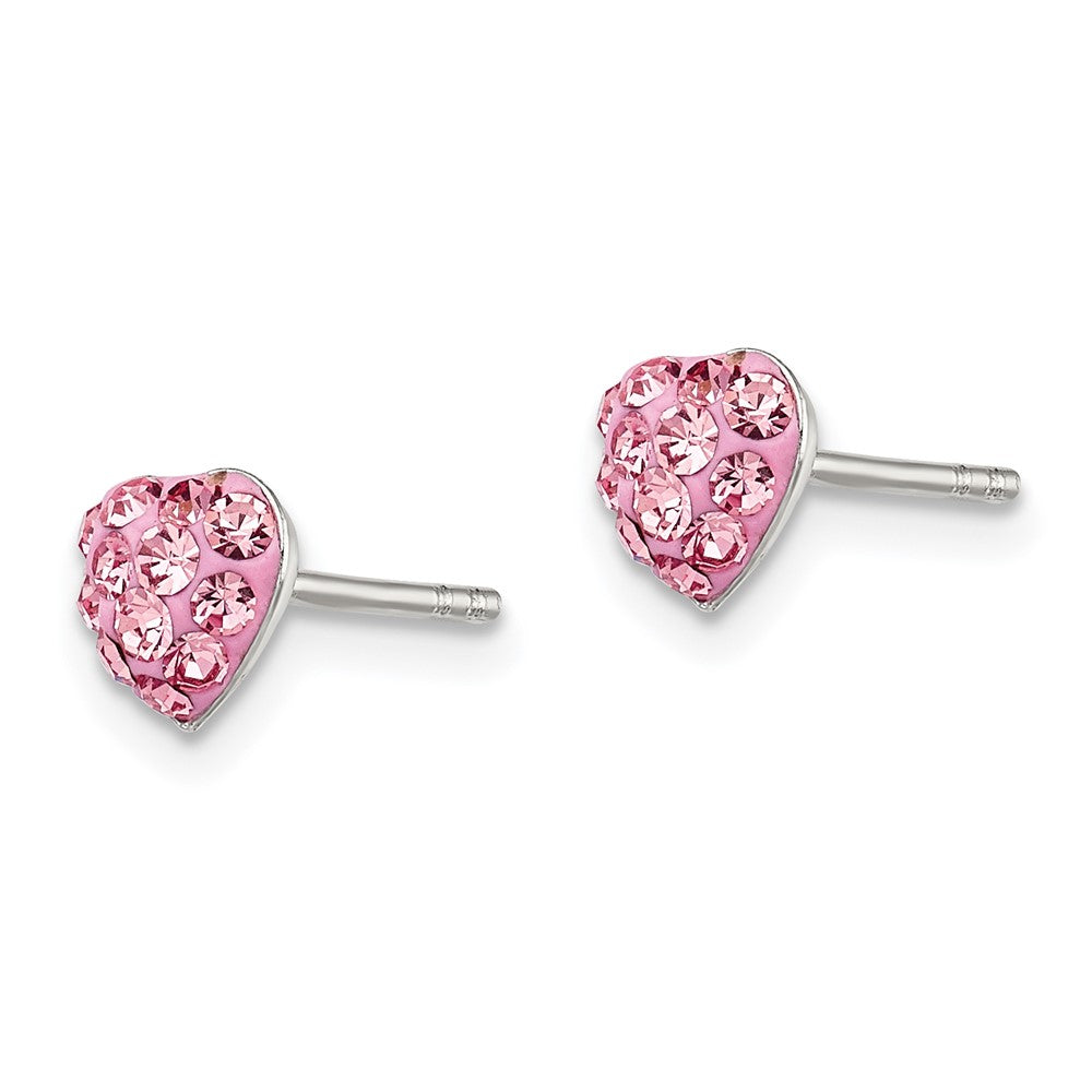 Sterling Shimmer Sterling Silver Rhodium-plated 66 Stone 1.5mm CZ In and Out Round Hinged Hoop Earrings
