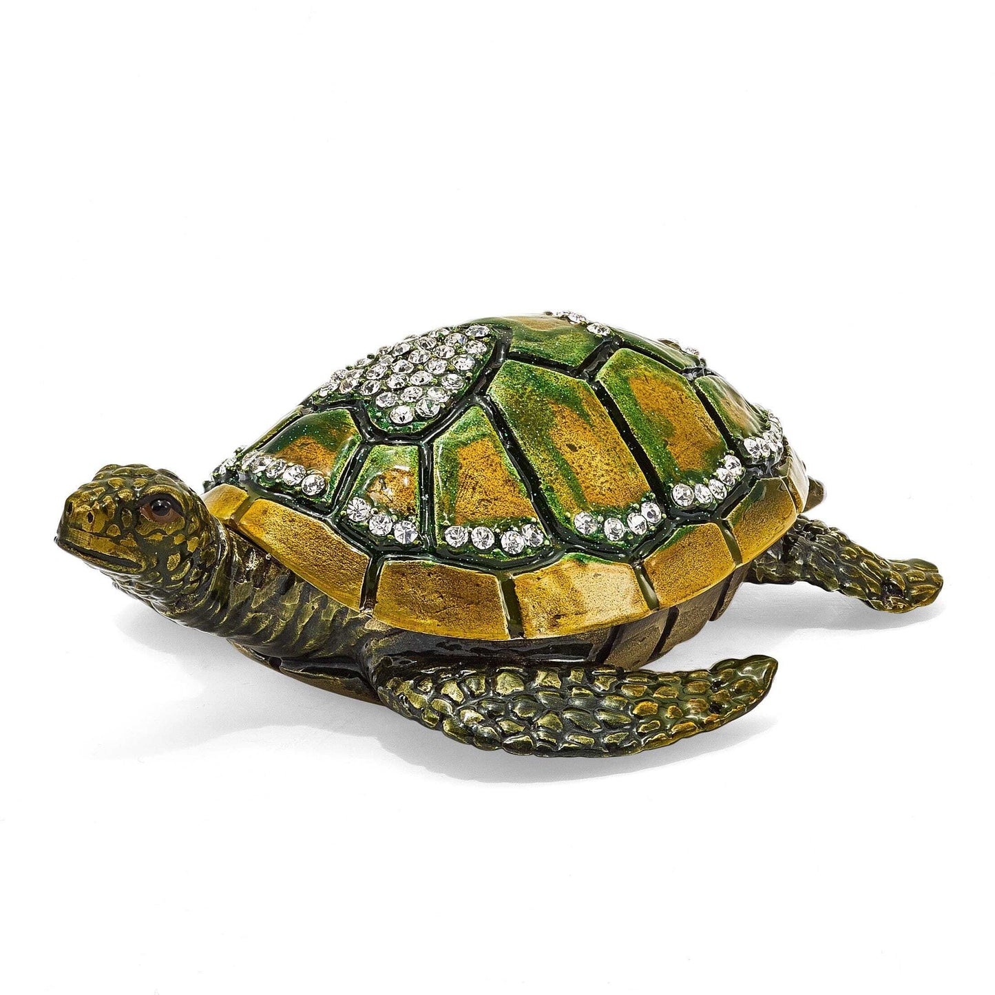 Pewter Sea Turtle Heart Trinket Box