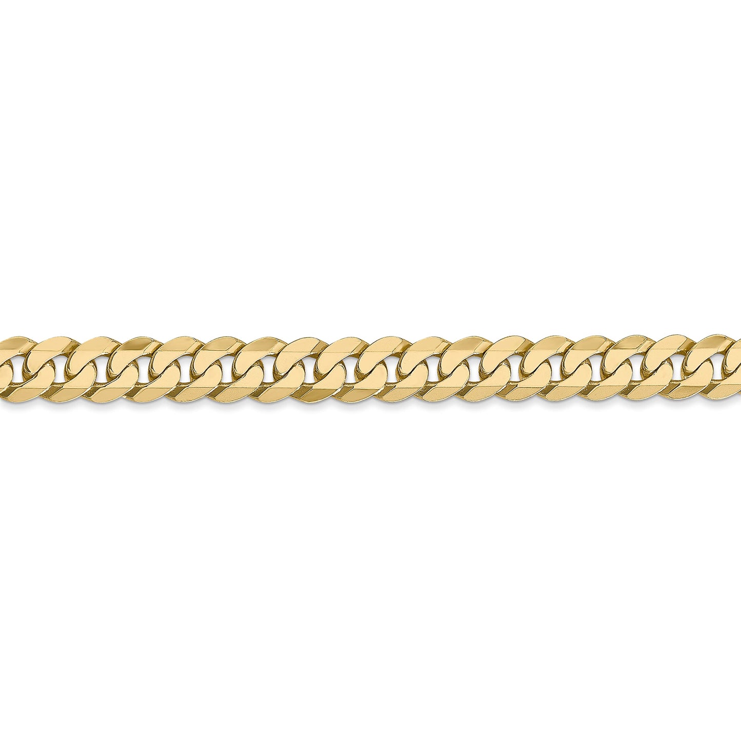 14K 6.1mm Flat Beveled Curb Chain