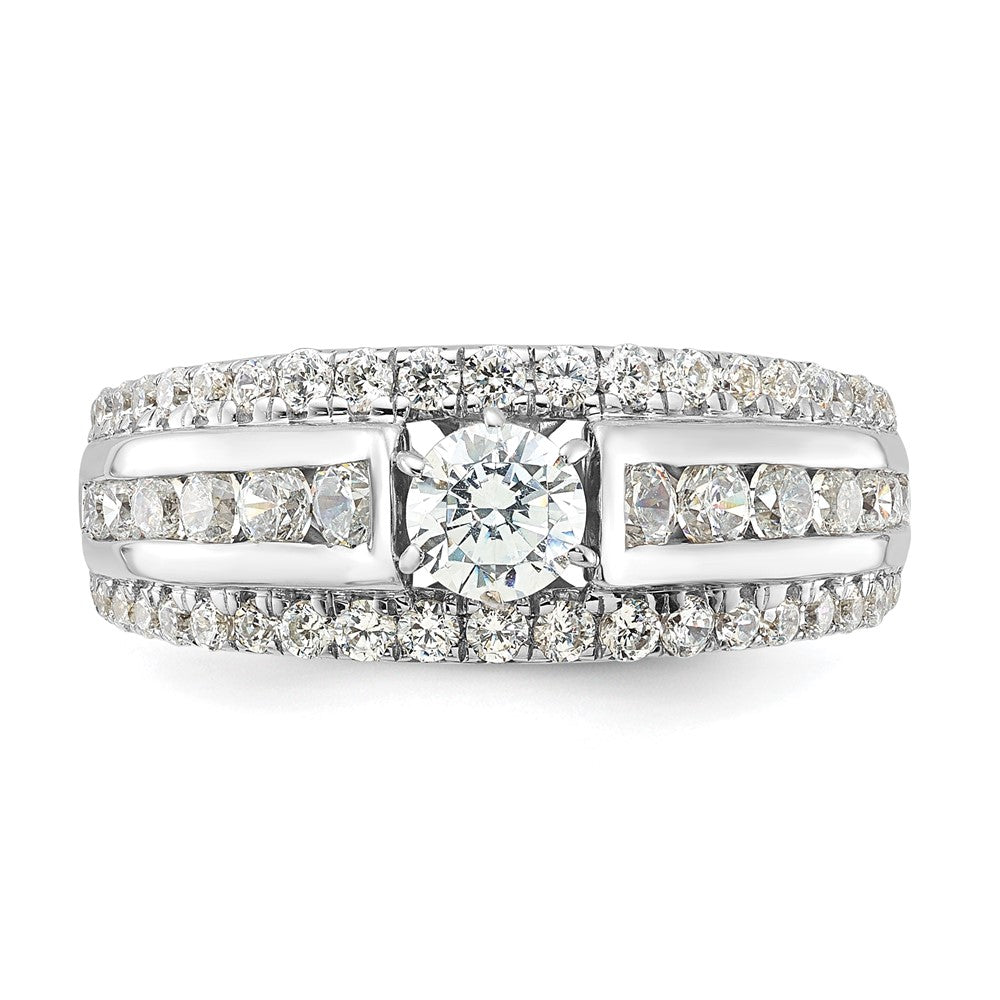 Sterling Silver Rhodium-plated Diamonore Ring
