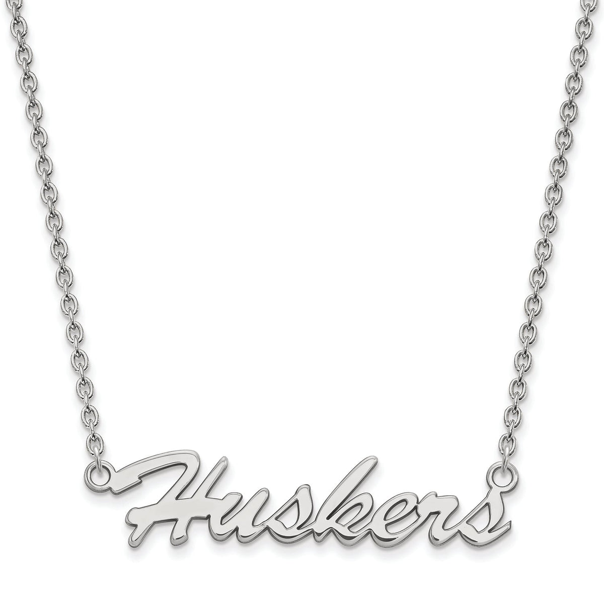 Women's Nebraska Huskers Sterling Silver Script Necklace