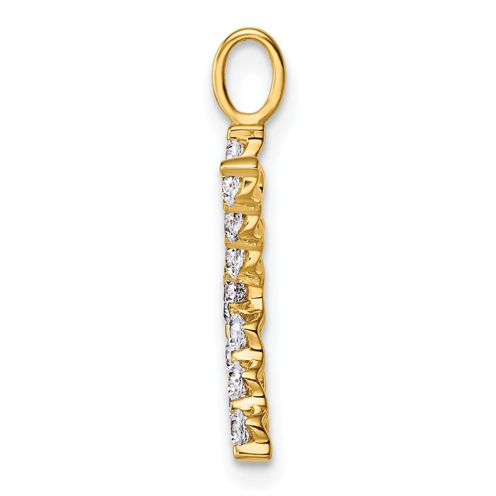 True Origin 14k 3/8 carat Lab Grown Diamond VS DEF Alphabet K Pendant
