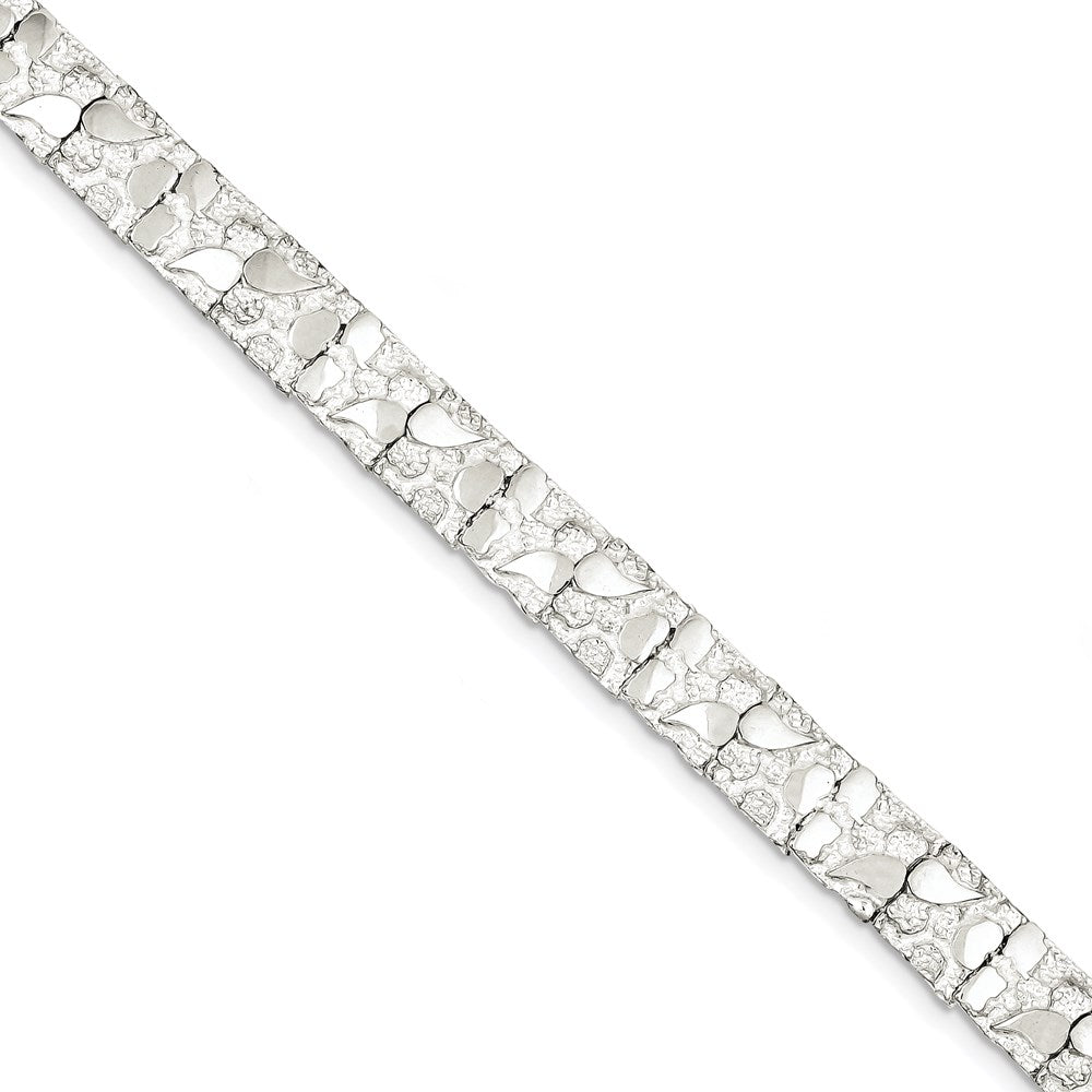 Sterling Silver 9mm Nugget Bracelet 7 inches