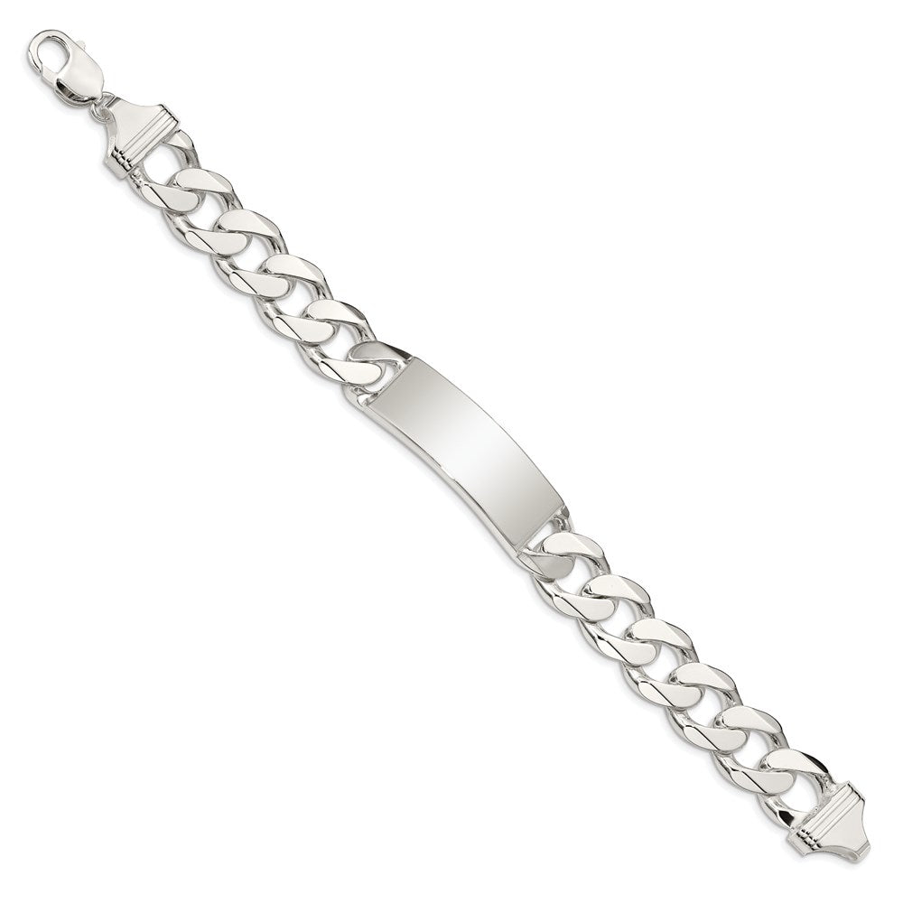 Sterling Silver Curb Link ID Bracelet 8.5 inches