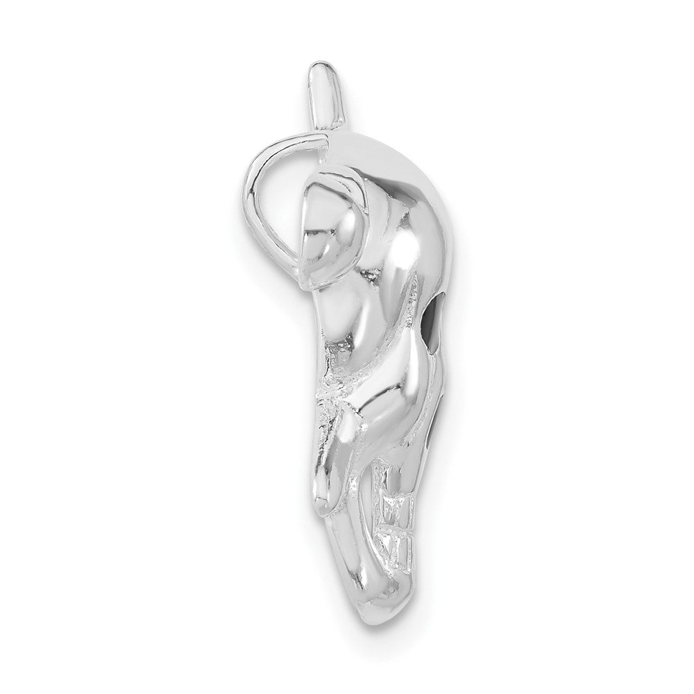 Sterling Silver Enameled Skull with Cross Bones Pendant