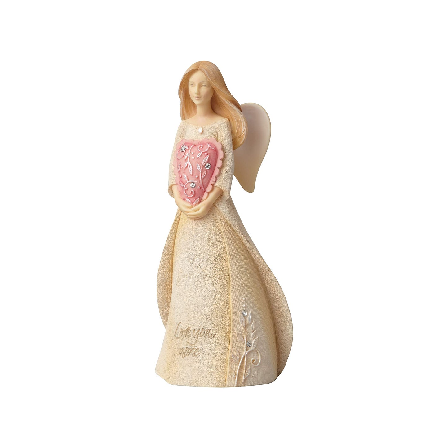 Enesco Foundations Love You More Mini Angel, 4.53" Polyresin Figurine