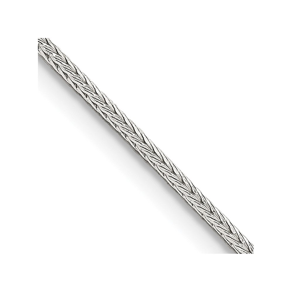 Sterling Silver 1.25mm Diamond-cut Round Franco Chain 16 Inches