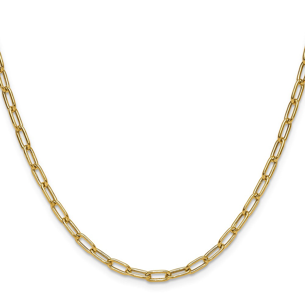 14k 3.7mm Semi-Solid Paperclip Chain