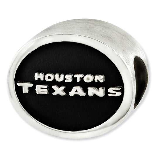 Sterling Silver LogoArt Enameled Houston Texans NFL Bead