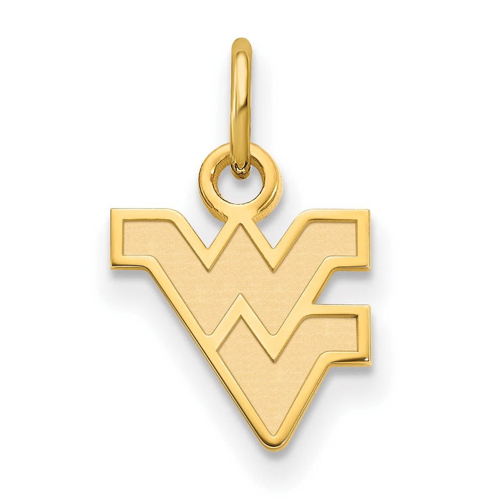 10k Gold LogoArt West Virginia University W-V Extra Small Pendant Q1Y001WVU