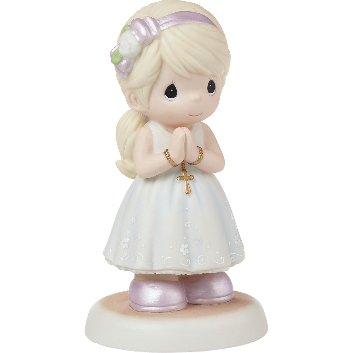 Precious Moments Blessings On Your First Communion Blonde Hair/Light Skin Girl Figurine, Count 1