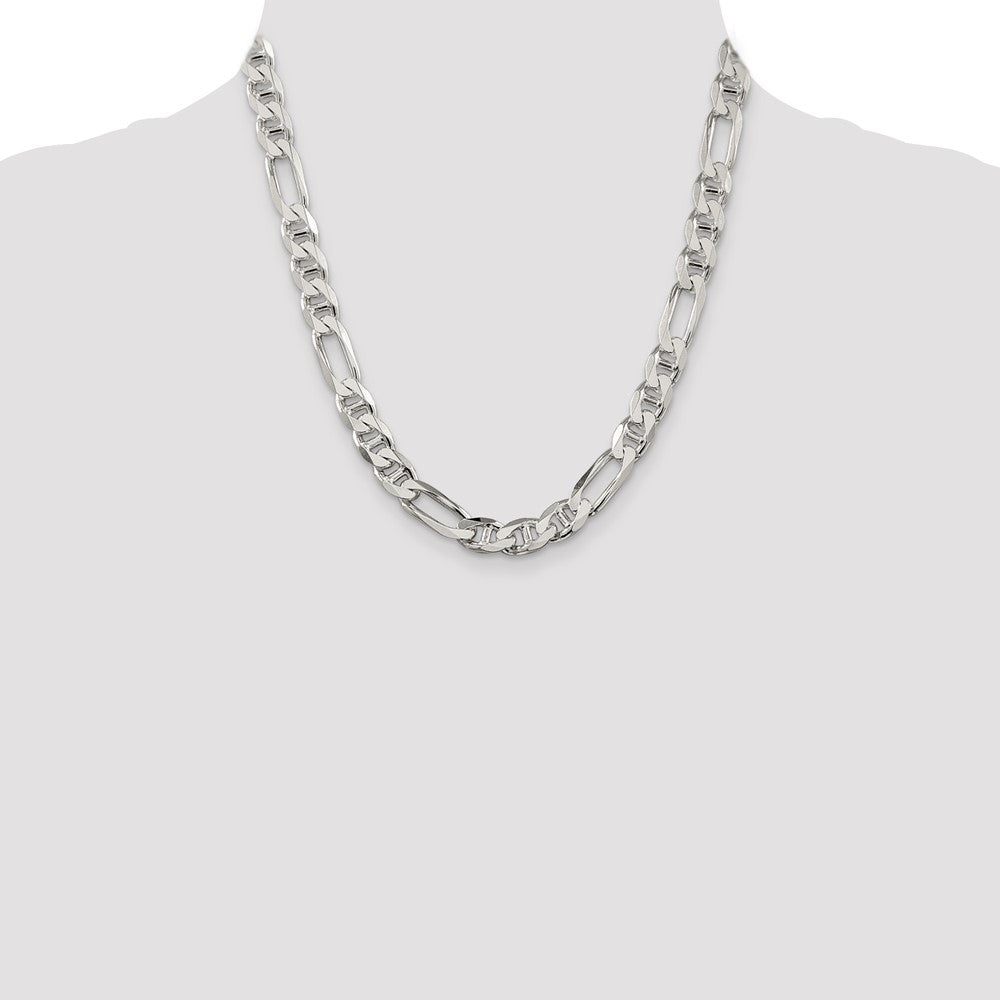 Sterling Silver 8.75mm Figaro Anchor Chain 20 Inches