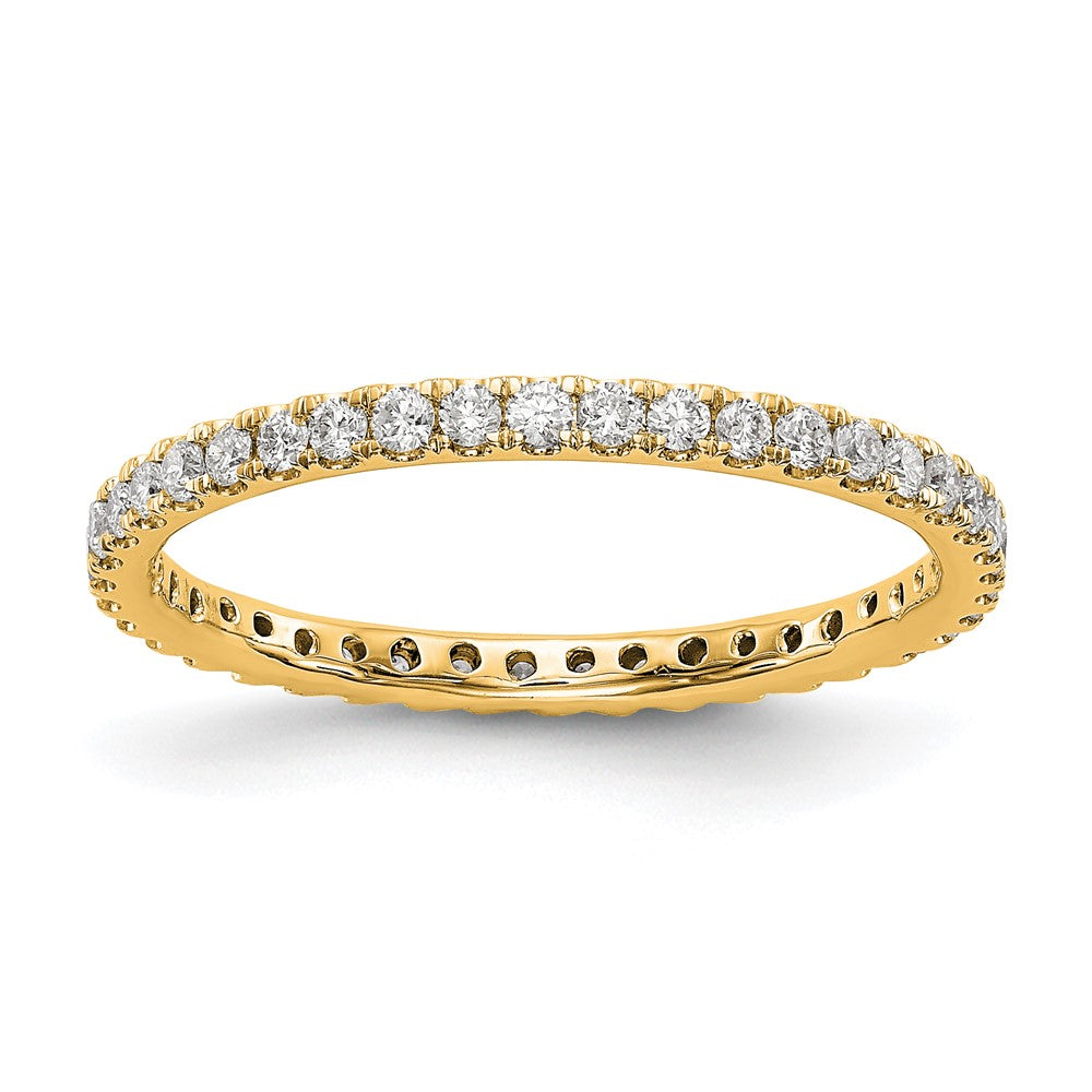 14k 1/2 carat Lab Grown Diamond VS/SI+ G+ Size 8.5 Shared Prong Eternity Band