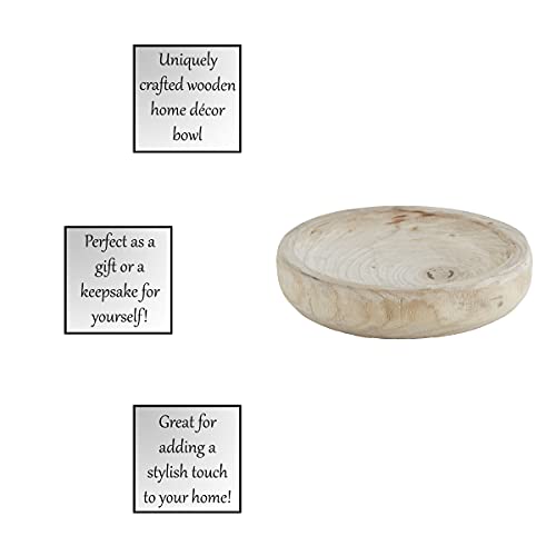 SB Design Studio F2832 Table Sugar Collection Paulownia Wood Bowl, Small, Natural