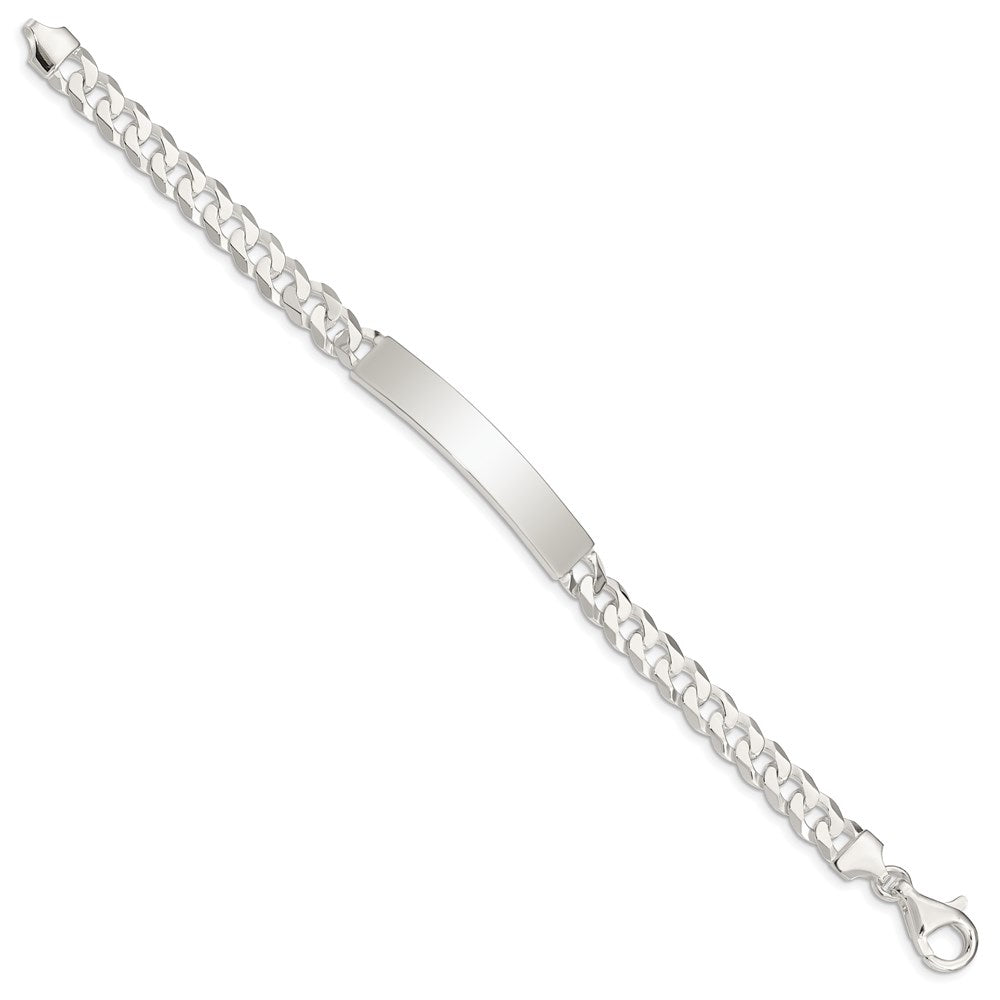 Sterling Silver Curb Link ID Bracelet 8.5 inches