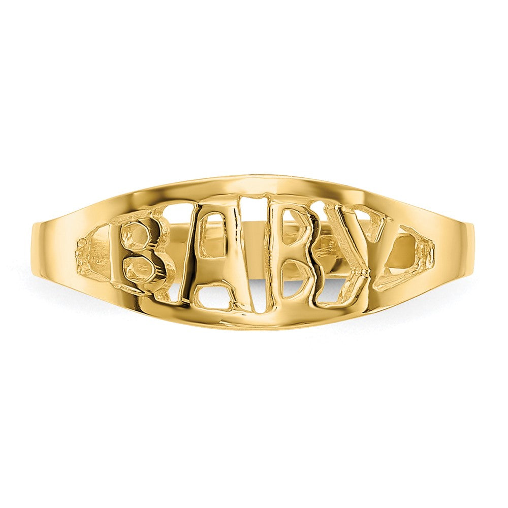 14k Polished Baby Ring Size 1.5
