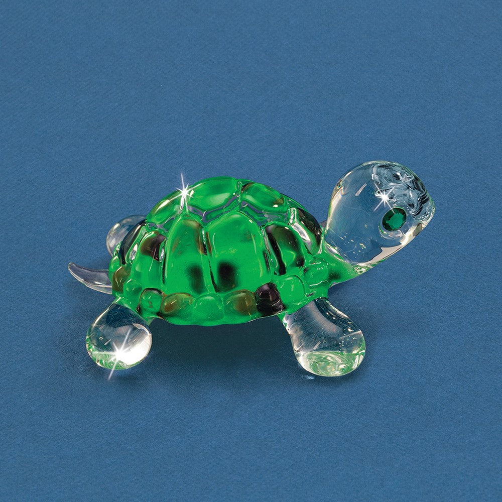 Glass Baron Miniature Glass Turtle Figurine