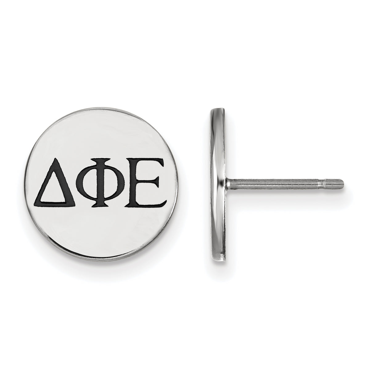 Sterling Silver Official Licensed Greek Sororities Delta Phi Epsilon (???) Enameled Post Earrings