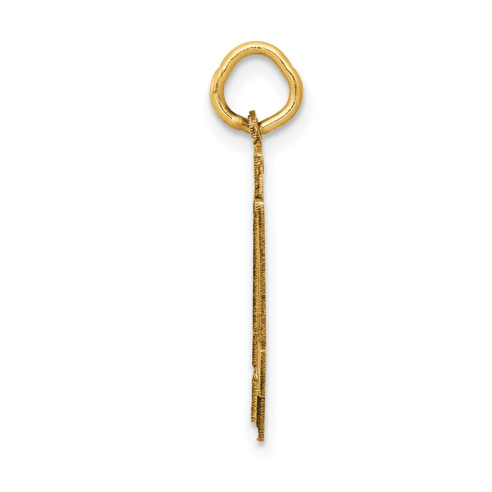 14k Medium Satin Number 44 Charm