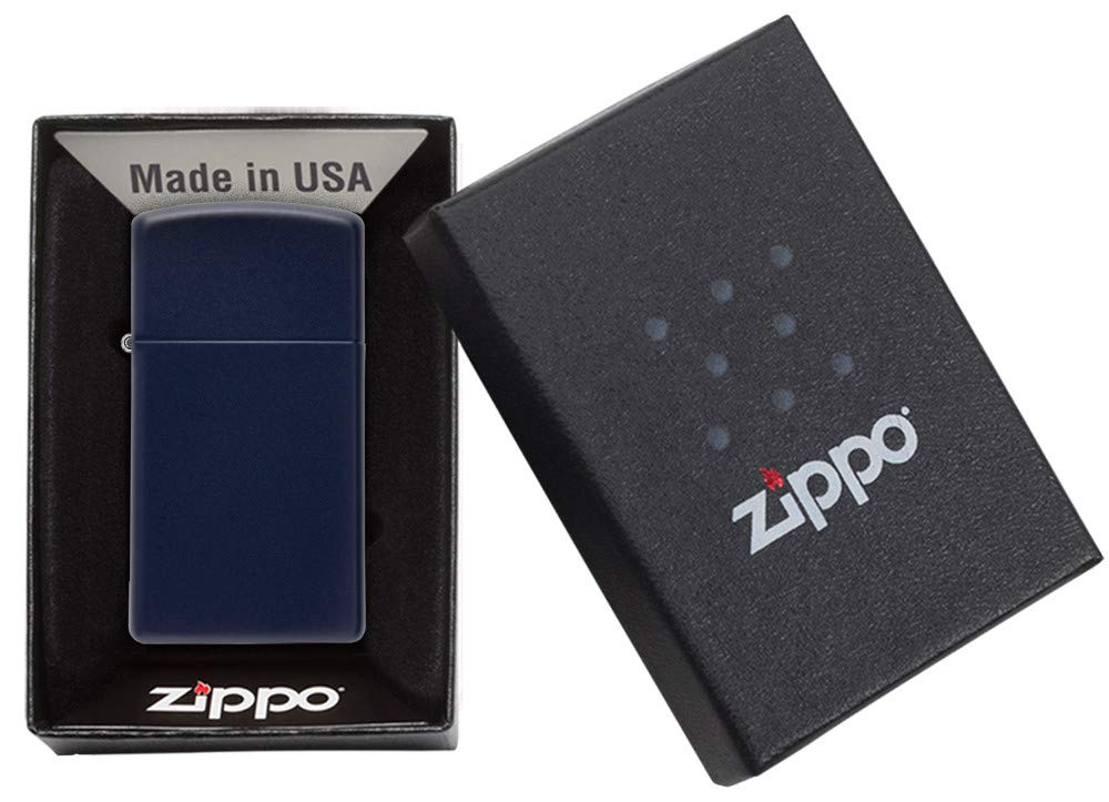 Zippo Slim Navy Matte Pocket Lighter